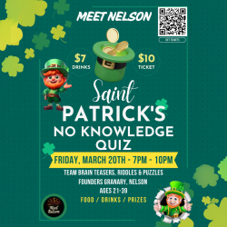 Meet Nelson – No Knowledge Quiz ???? (St Patrick’s Themed Night)